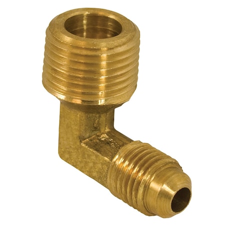 Jones Stephens 5/16in. x 1/4in. Brass Flare x MIP 90Deg. Elbow F40085